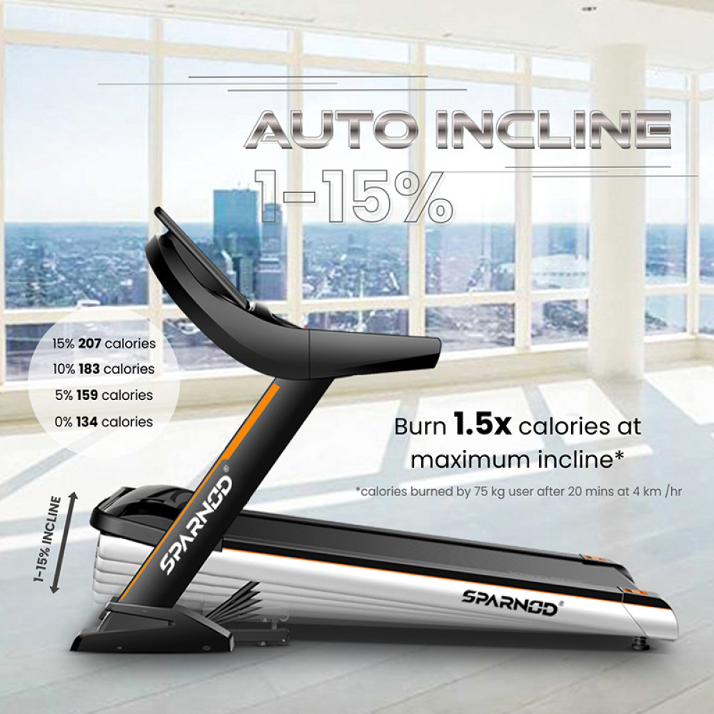STH-5700 (3 HP DC Motor) Large LED Display with auto incline Treadmill