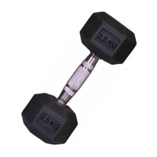 Best Quality Rubber Coated Hexagon Dumbbell