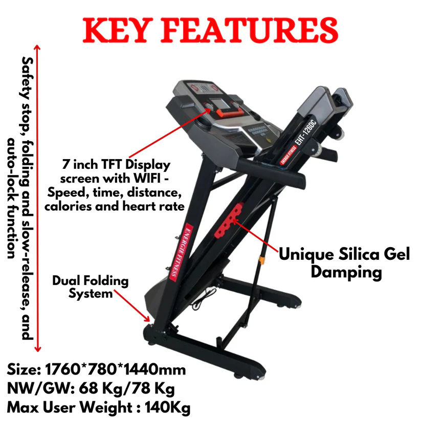 Luxury Home Use Treadmill EHT-126DC