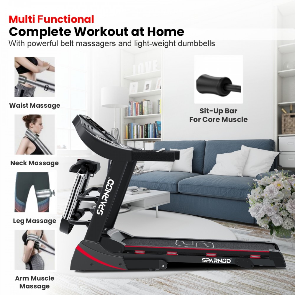 STH-3500 (2 HP DC Motor) Multifunctional Complete Workout home treadmill