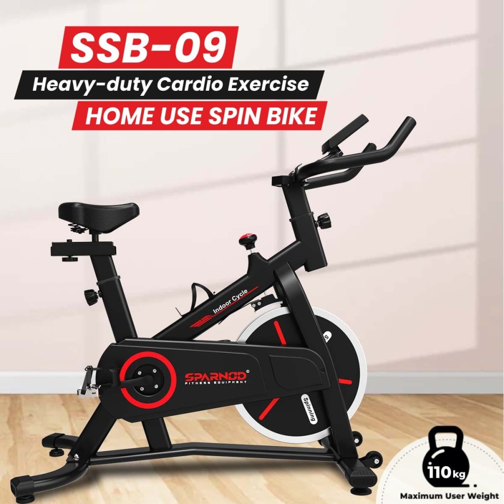 SSB-09 Spin Bike Exercise Cycle for Home Gym with 9 kg Heavy-duty Flywheel