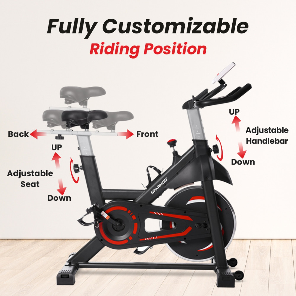 SSB-11 Spin Bike Exercise Cycle for Home Gym with 13 kg Heavy duty Flywheel