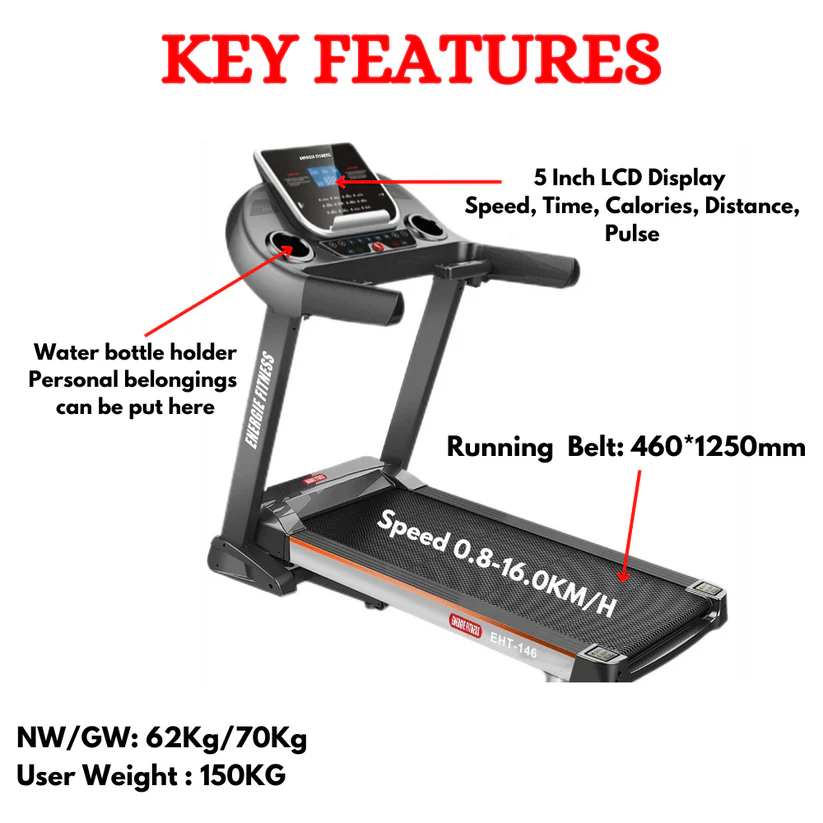 Best Treadmills for Home Use in India EHT-146