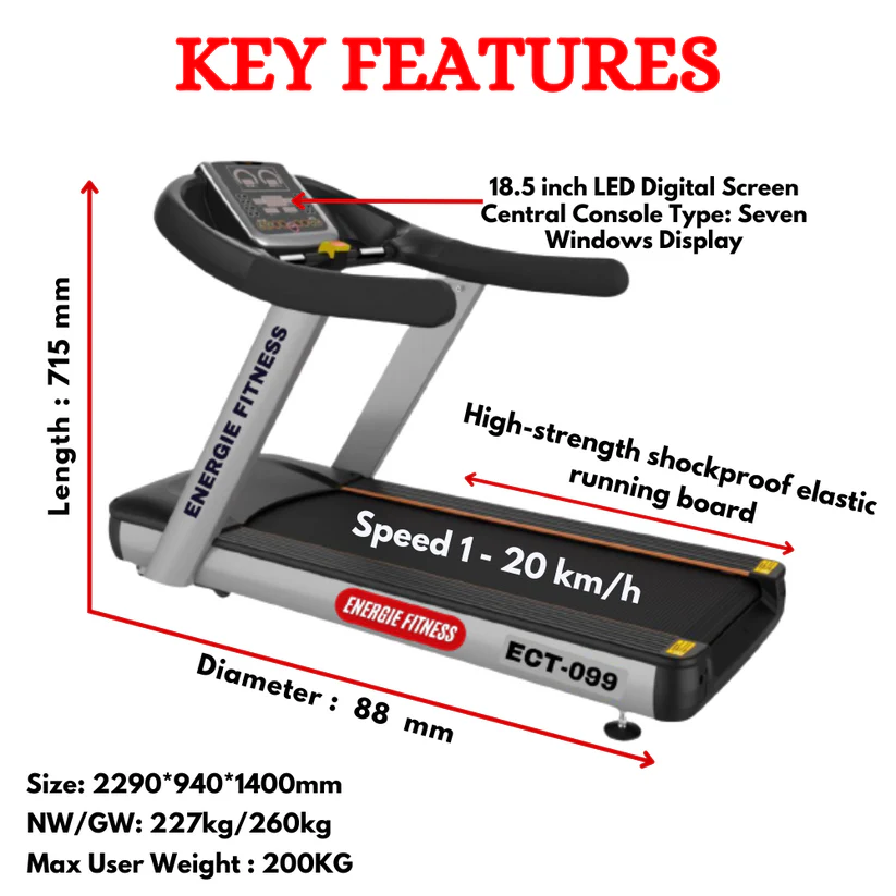 Best Commercial Treadmill in India ECT-099