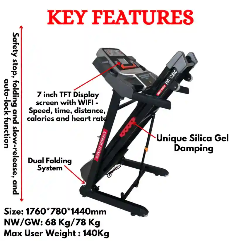 Premium Quality Home Use Treadmill EHT-126AC