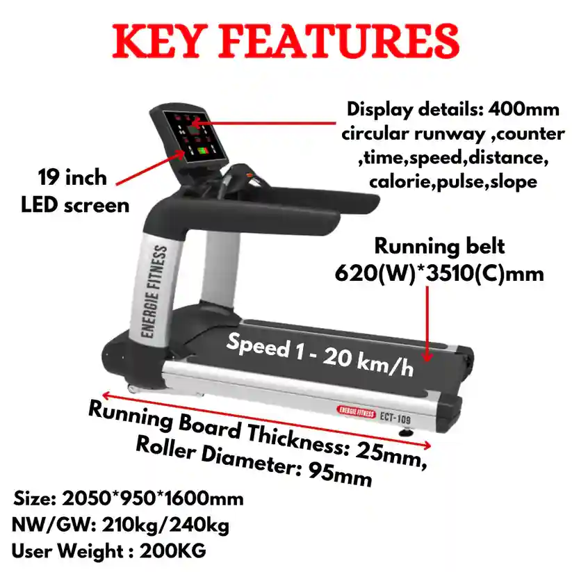 Best Commercial Treadmill ECT-109