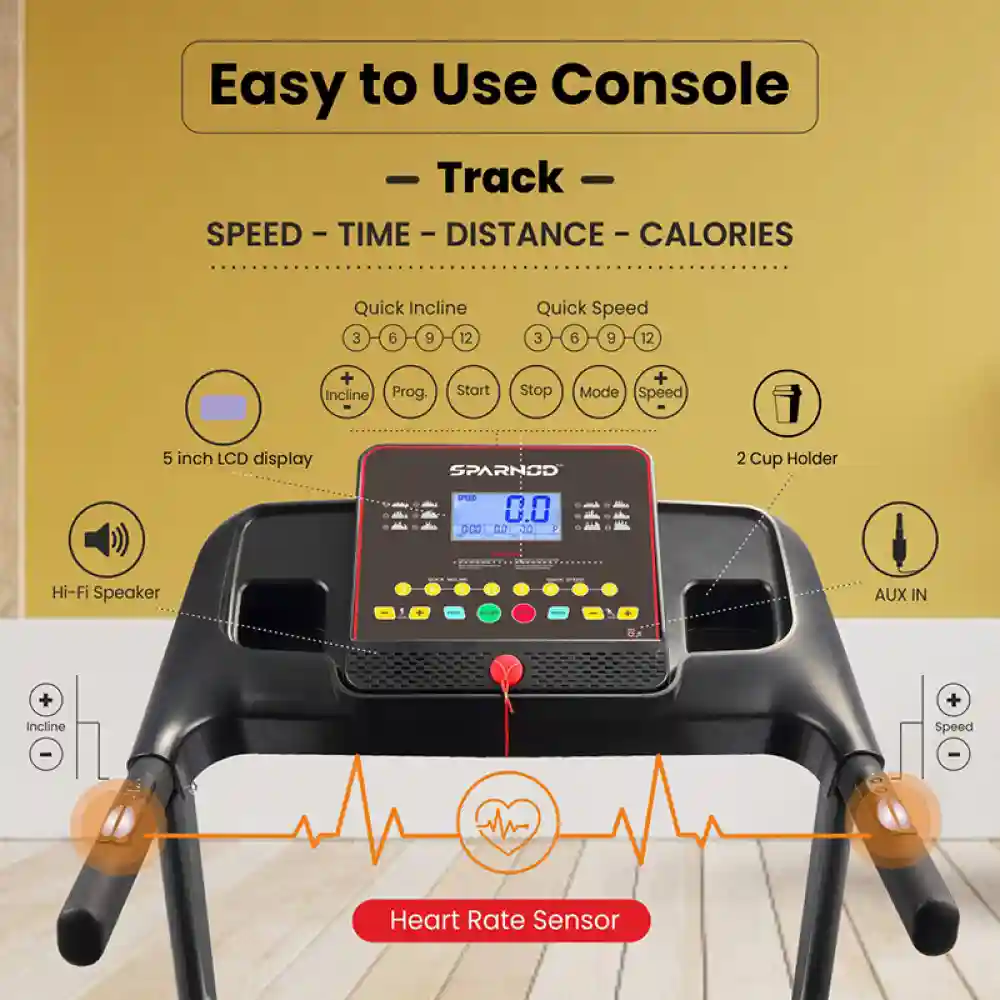 STH-4000 (4.5 HP PEAK DC Motor) Automatic Motorized Running Treadmill