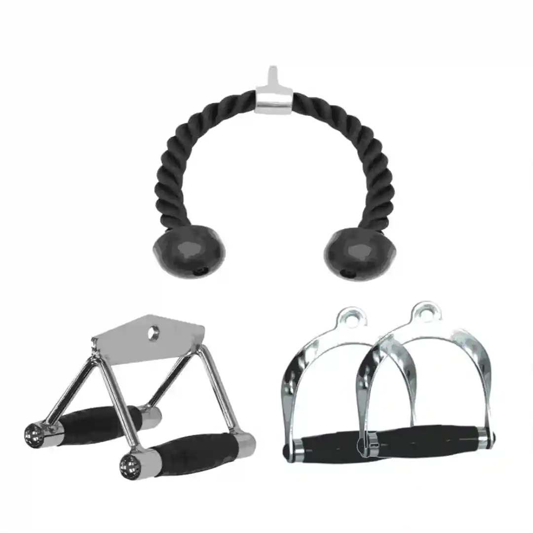 D-Handle tricep rope and ground pulleyhandle cable gym attachments