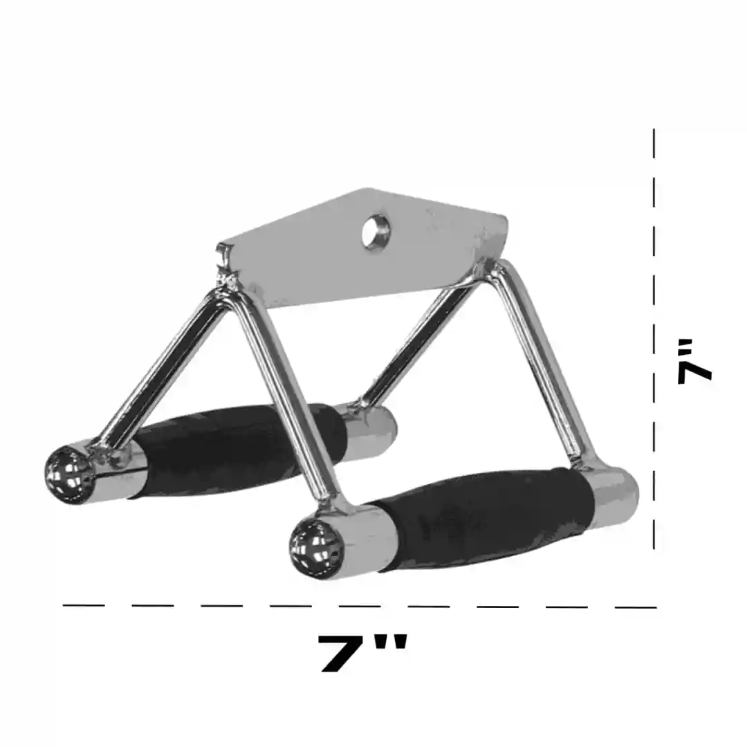 D-Handle tricep rope and ground pulleyhandle cable gym attachments