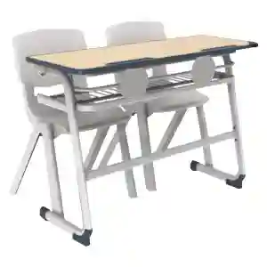 School furnitures double seater desk & chair-LF 035