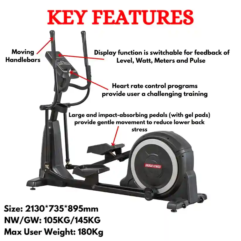 Premium Commercial Elliptical Cross Trainer FB-6804