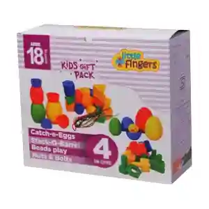 Toys Catch-e-eggs, stack-o-barrel, beads play, nuts & bolts- LFT 073