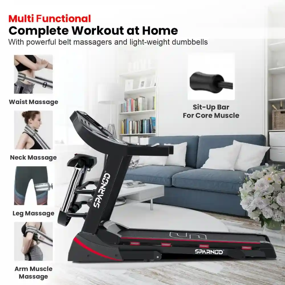 STH-3500 (2 HP DC Motor) Multifunctional Complete Workout home treadmill