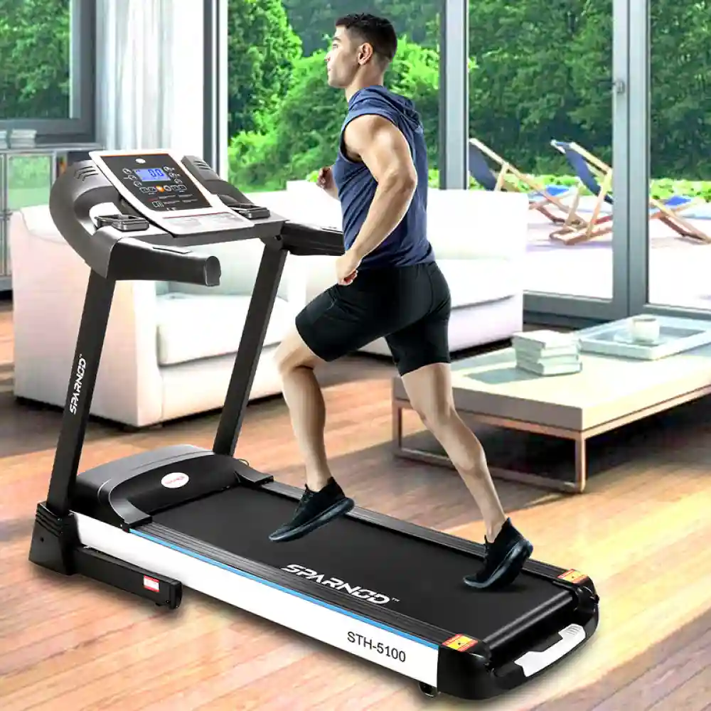 STH-5100 (2.5 HP DC Motor) Dual spring shock absorption Home Treadmill