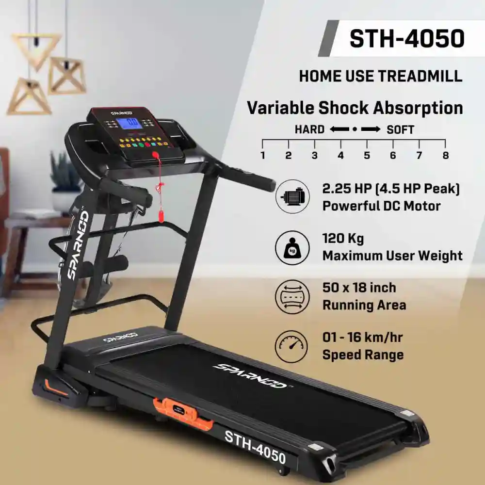 STH-4050 (2.25 HP DC MOTOR) Multi-function Massager & sit-up Treadmill