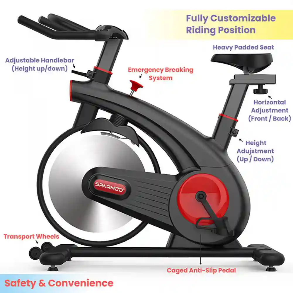 SSB-15 Heavy Duty 15Kg FLywheel Spin Bike