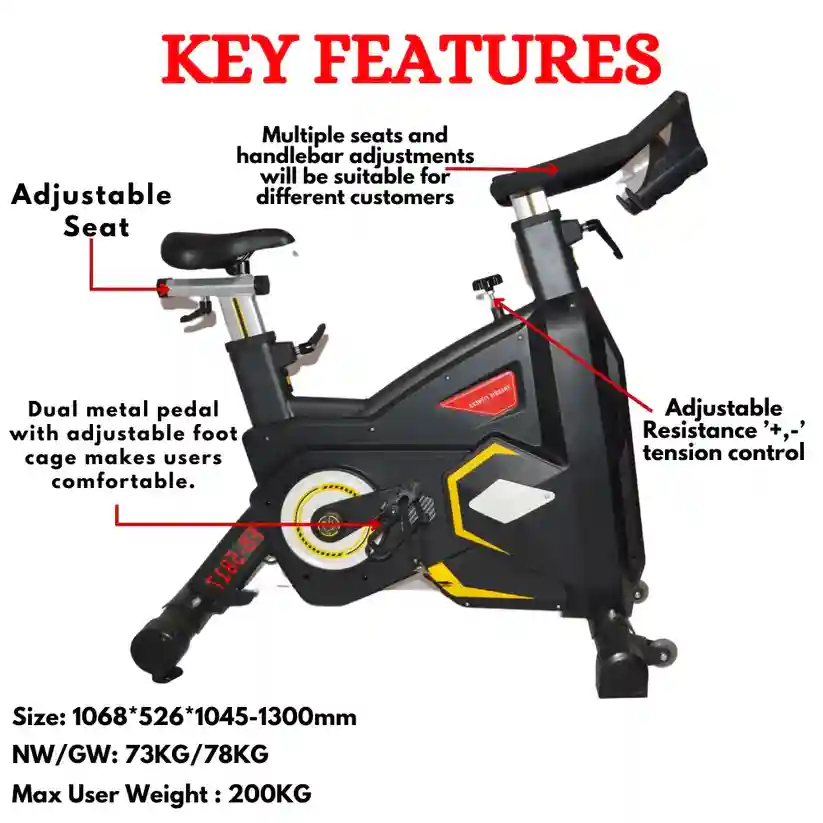 Best Transformer Spinning Bike in Black FB-5817