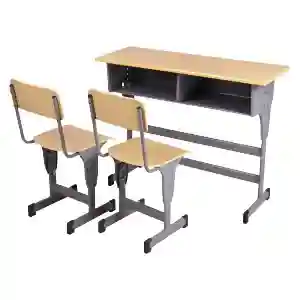 school furnitures double seater desk & chair -LF 0407