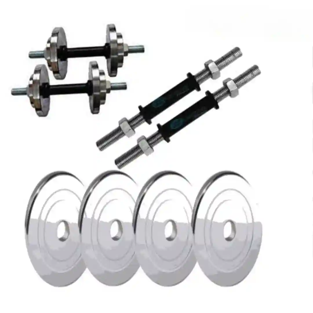 20kg chrome steel weights with 14? dumbbell rod