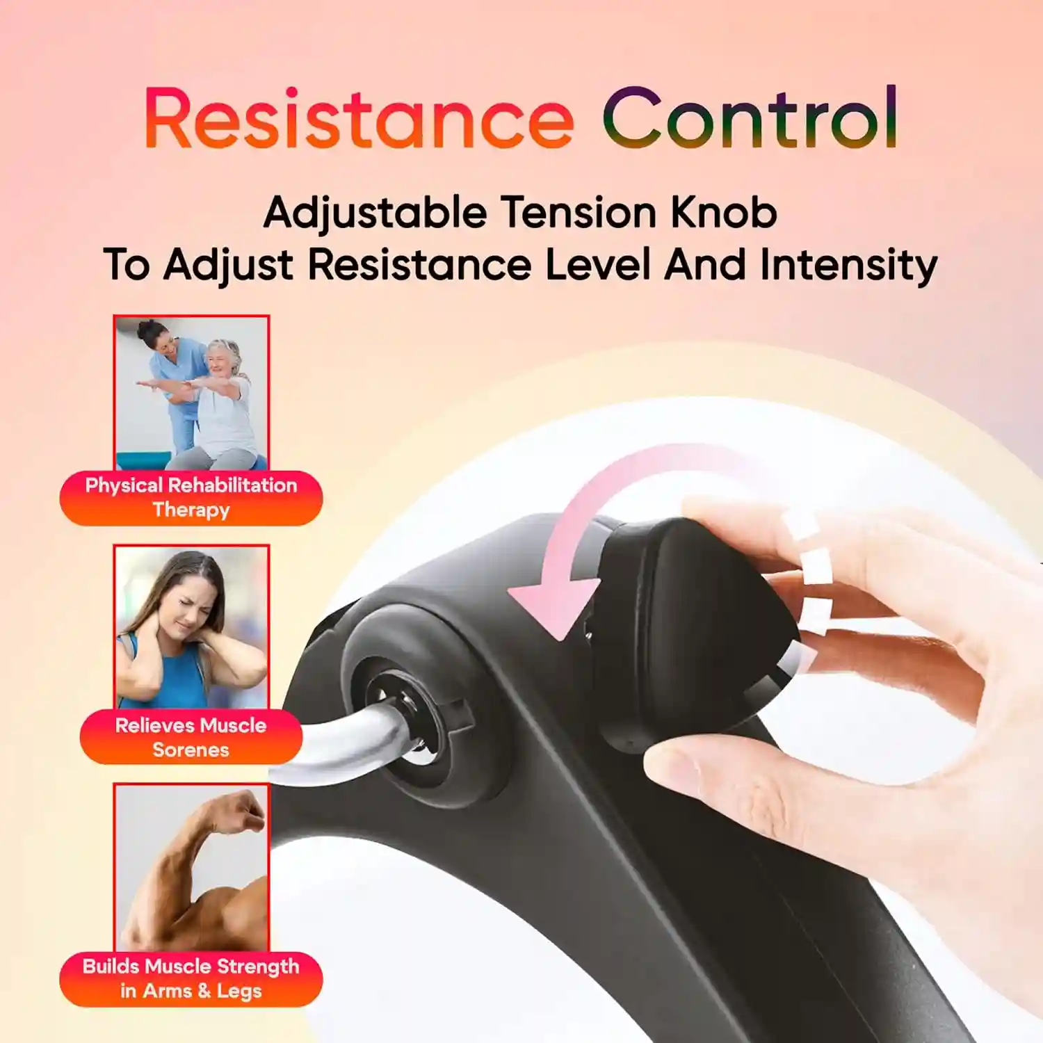 Mini Cycle Pedal Exerciser Adjustable Resistance and Digital Display
