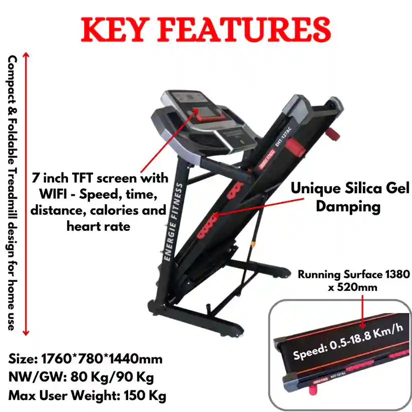 Best Treadmill for Home Use in India EHT-127AC