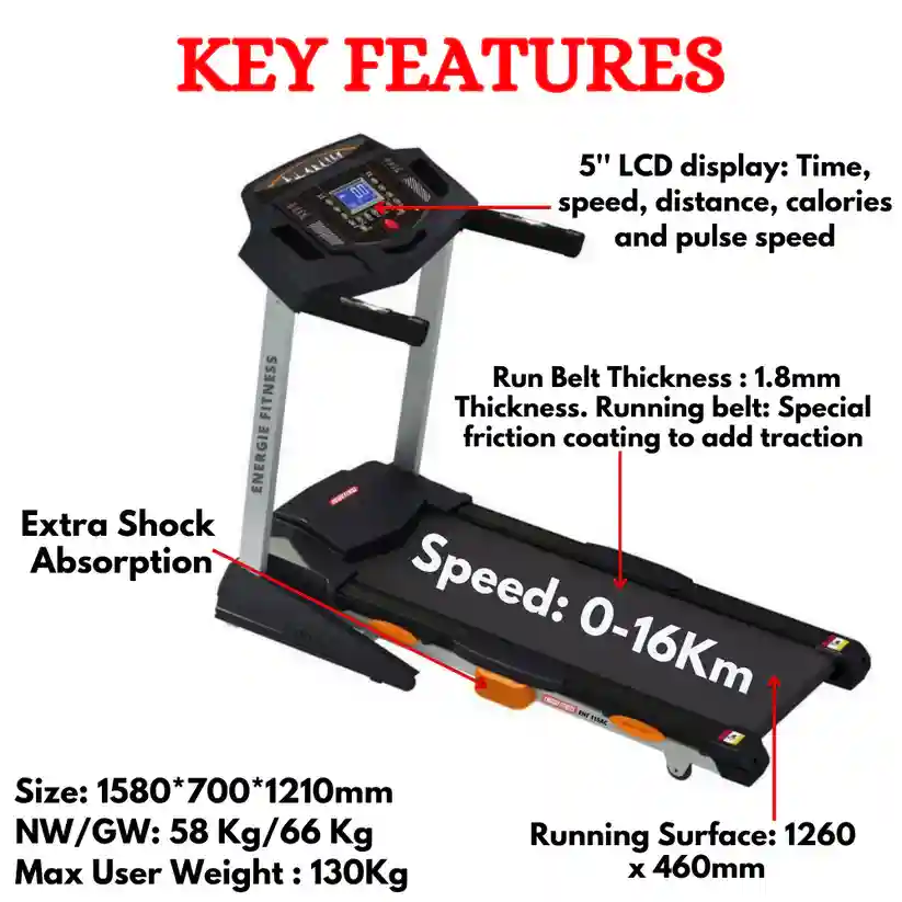 Best Treadmill for Home Gym EHT-115AC