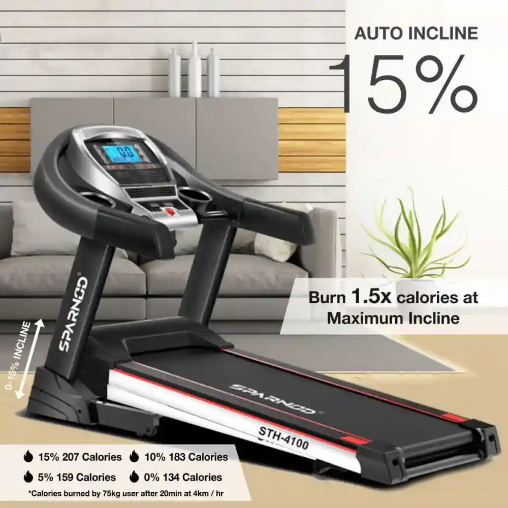 STH-4100 (2.25 HP Motor) 15% Auto Incline Home use Treadmill
