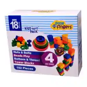 Toys Nuts & bolts, button & threads, beads play, tower blocks- LFT 071