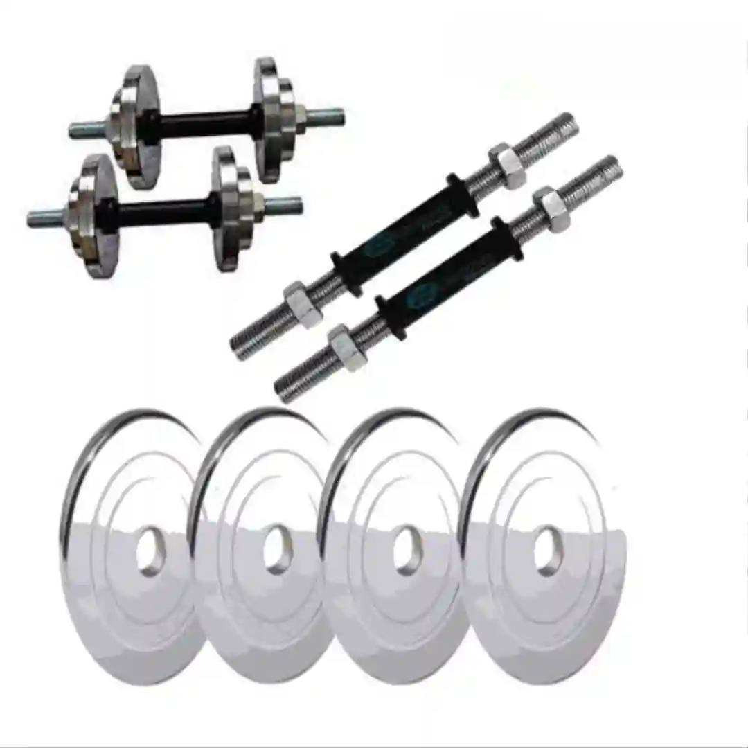 50kg chrome steel weights with 14? dumbbell rod