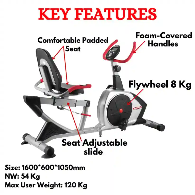 Best Quality Recumbent Bike in India 3318-WA