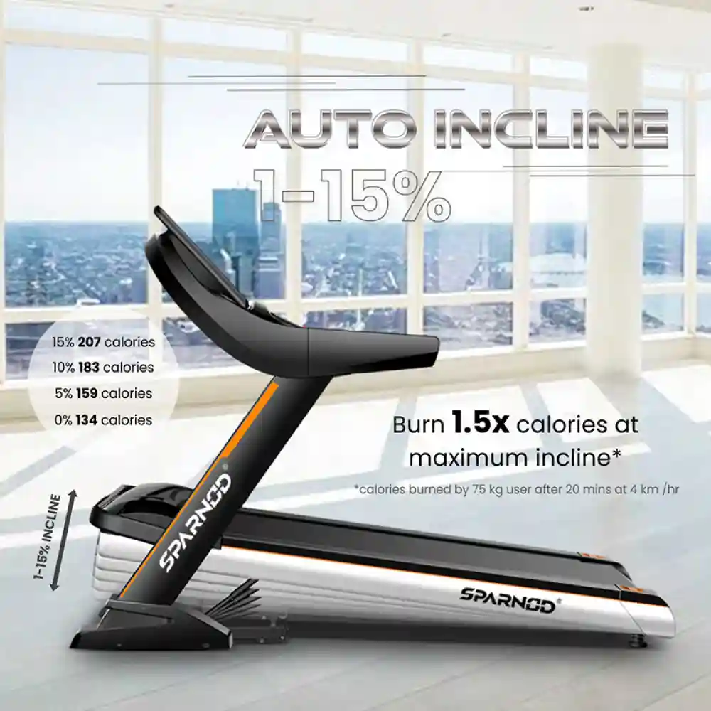 STH-5700 (3 HP DC Motor) Large LED Display with auto incline Treadmill