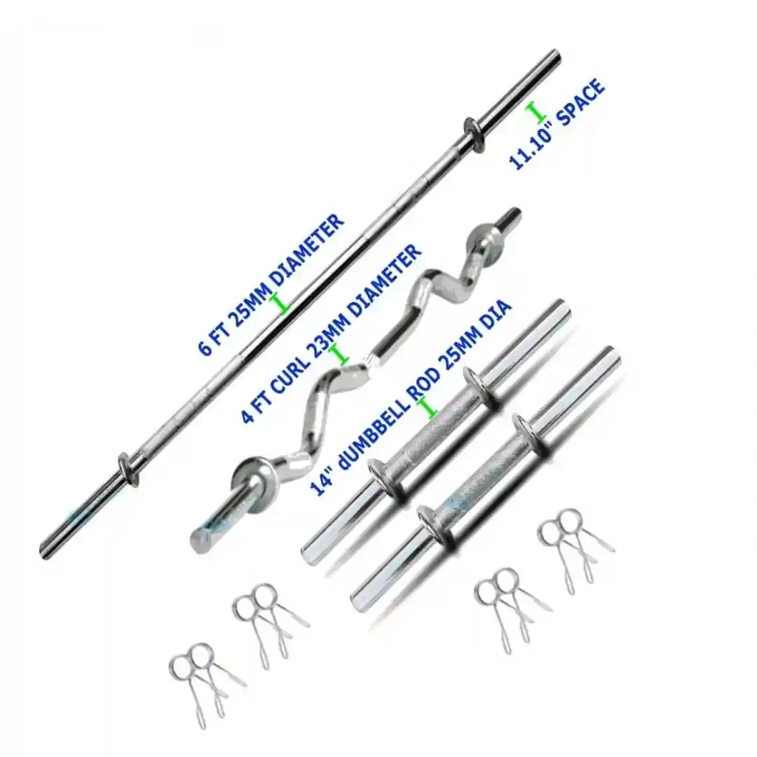 6FT rod,4ft curl rod with chrome steel dumbbell rod