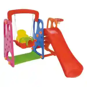 Indoor multicolor slide with swing - LF 978