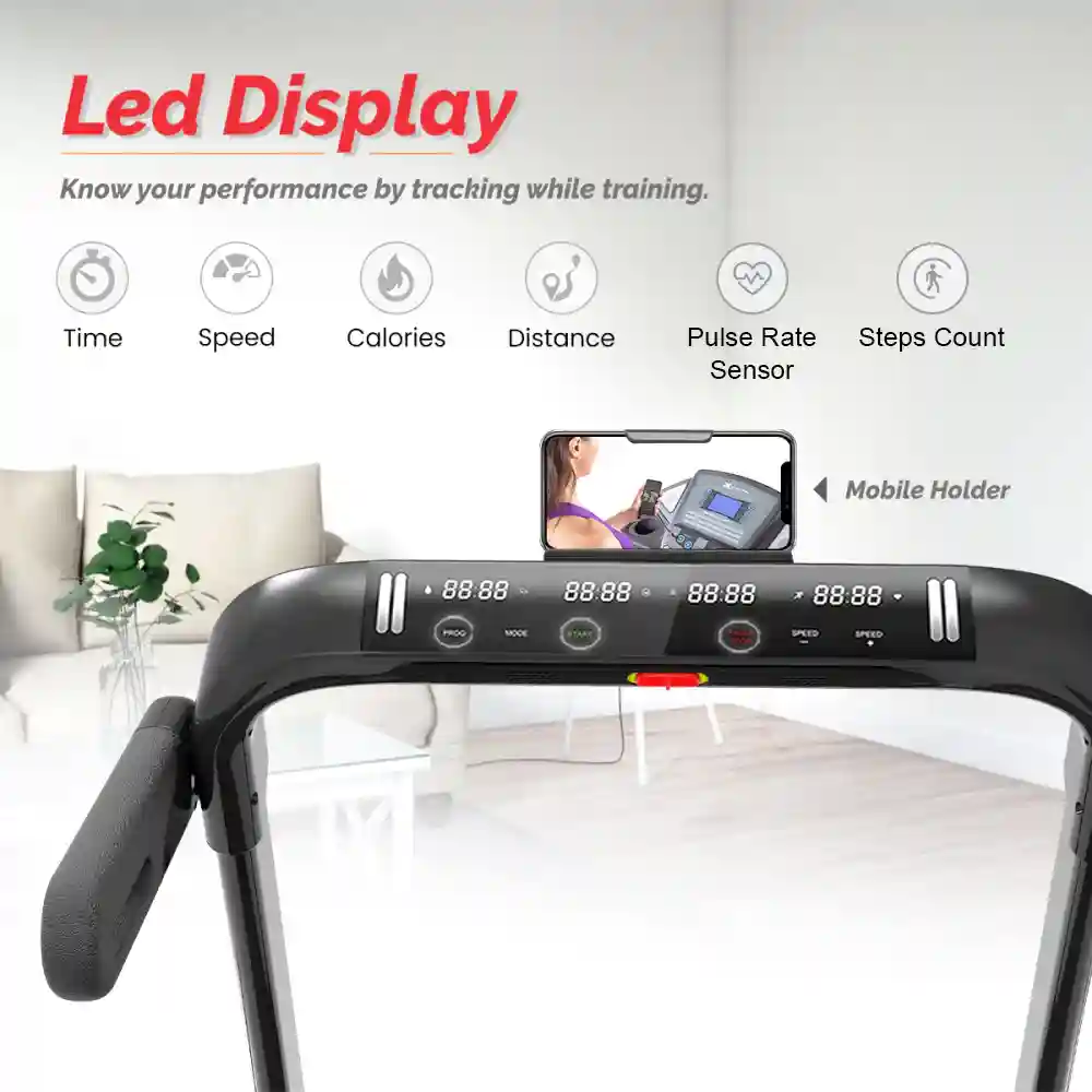 STH-3300 (2.75 HP DC Motor) LED display, 100% Pre Install, foldable treadmill