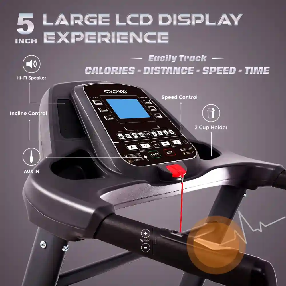 STH-5300 (2.75 HP DC Motor) Auto Incline Treadmill with heart rate Sensor