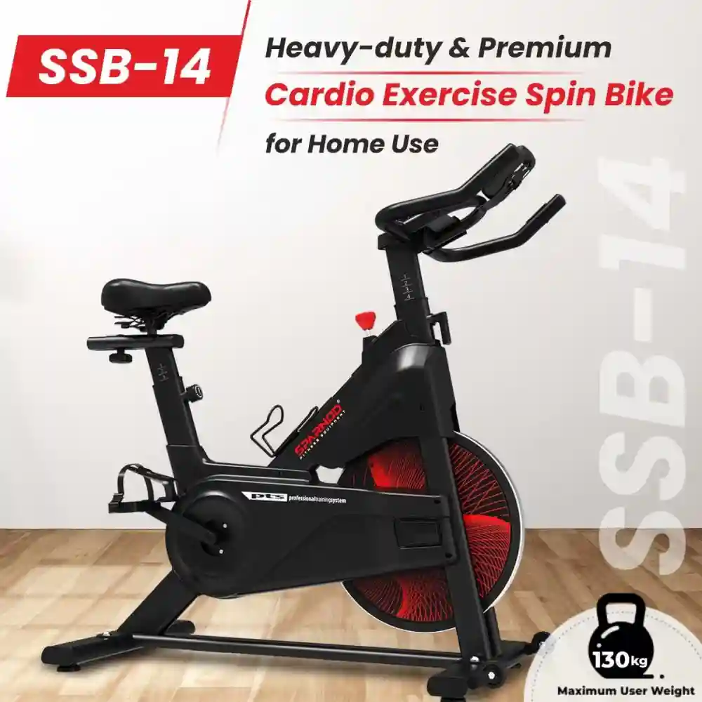 SSB-14 Spin Bike Exercise Cycle for Home Gym with 15 kg Heavy-duty Flywheel