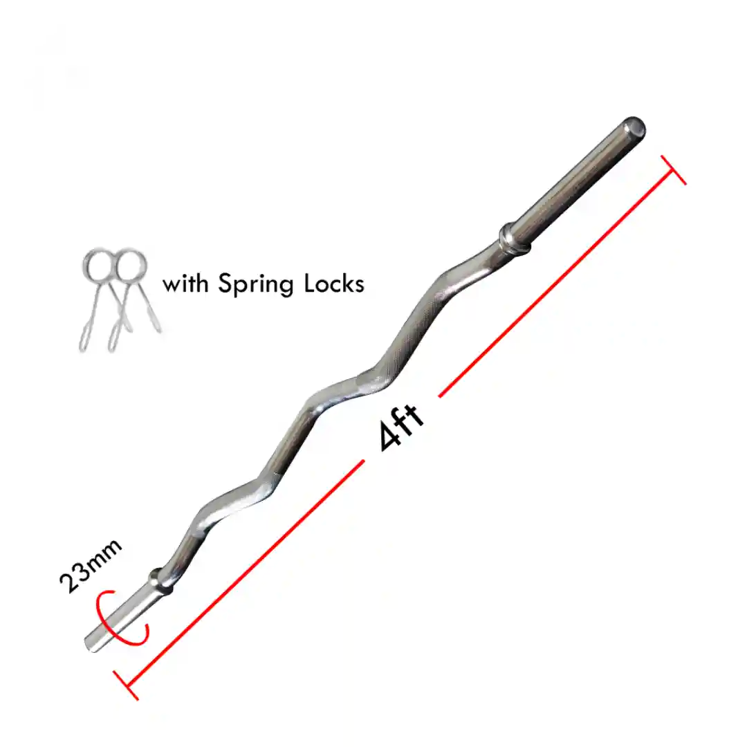 EZ CURL BAR(4ft, 23mm) with spring locks