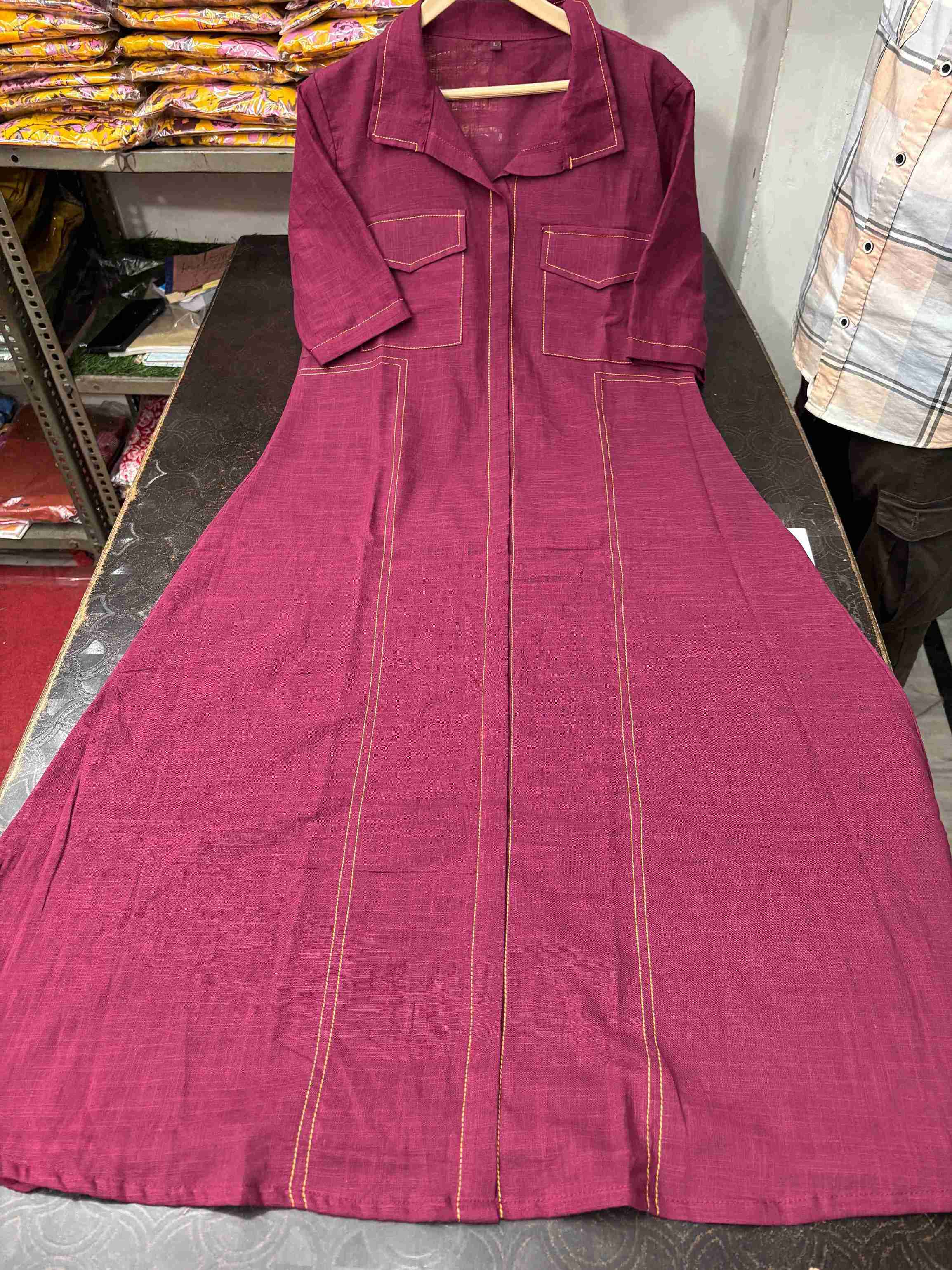 cotton slub short dress