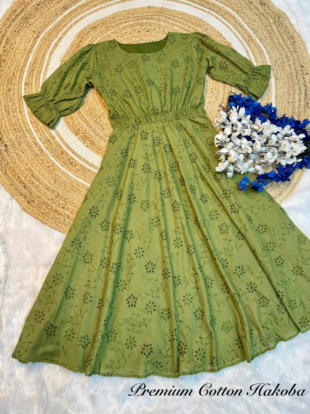 premium cotton hakoba dress