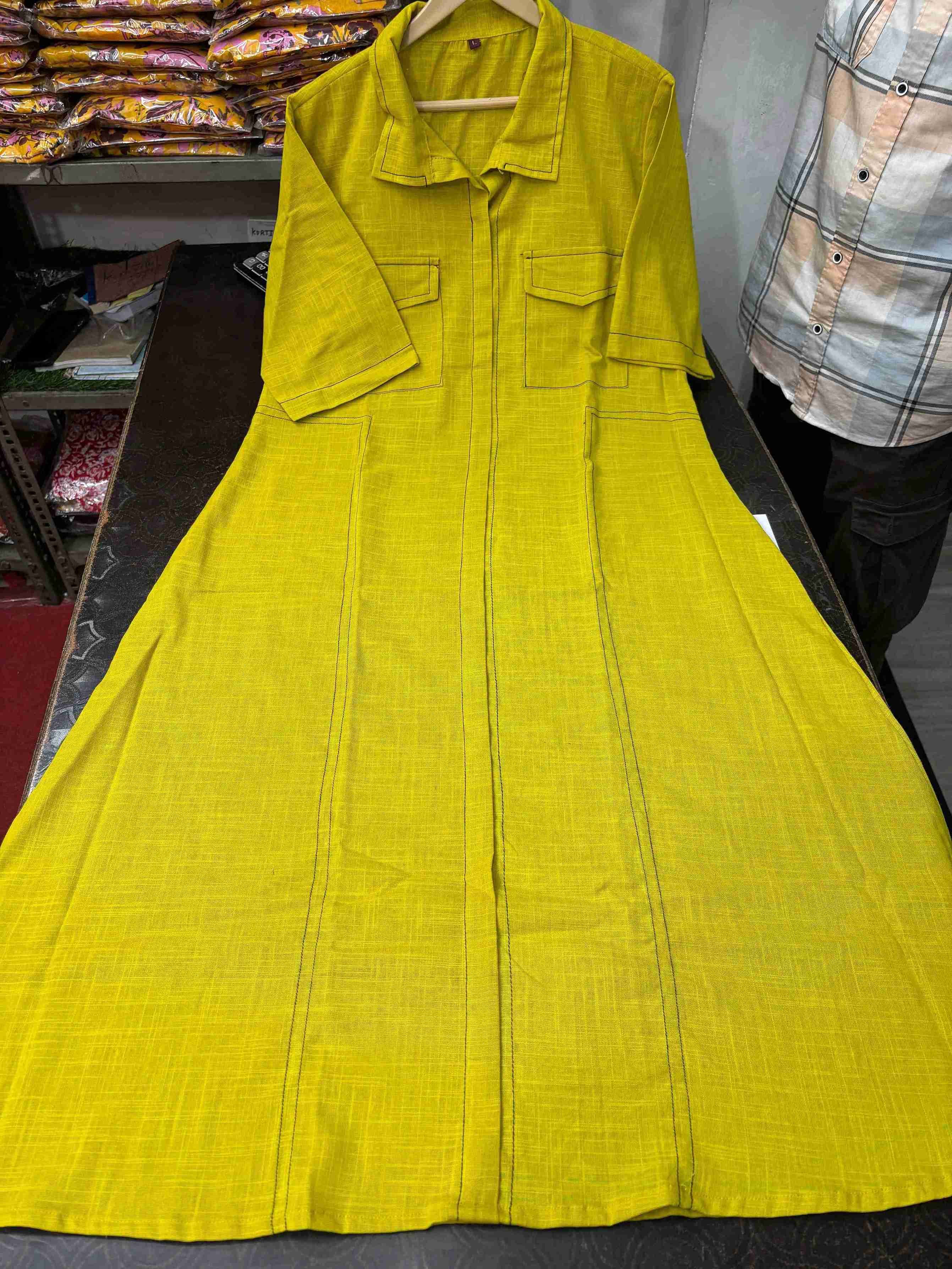 cotton slub short dress