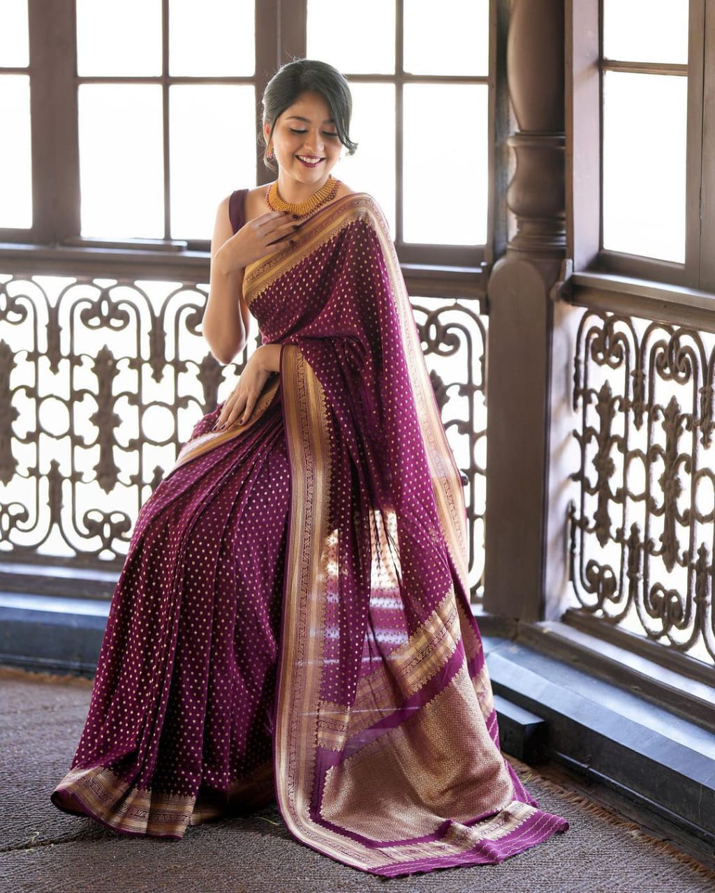 kasturi  Banarasi Soft Silk Saree .