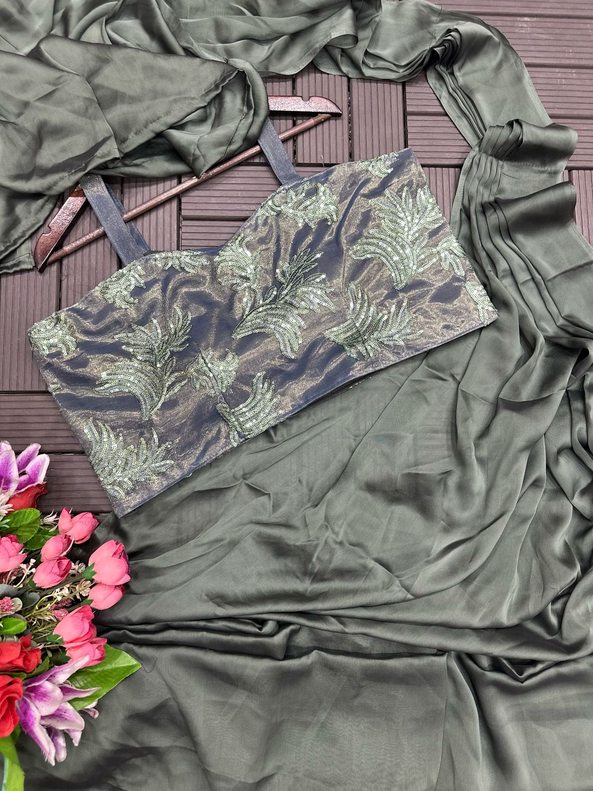 ready to wear saree with full Koti HB-174