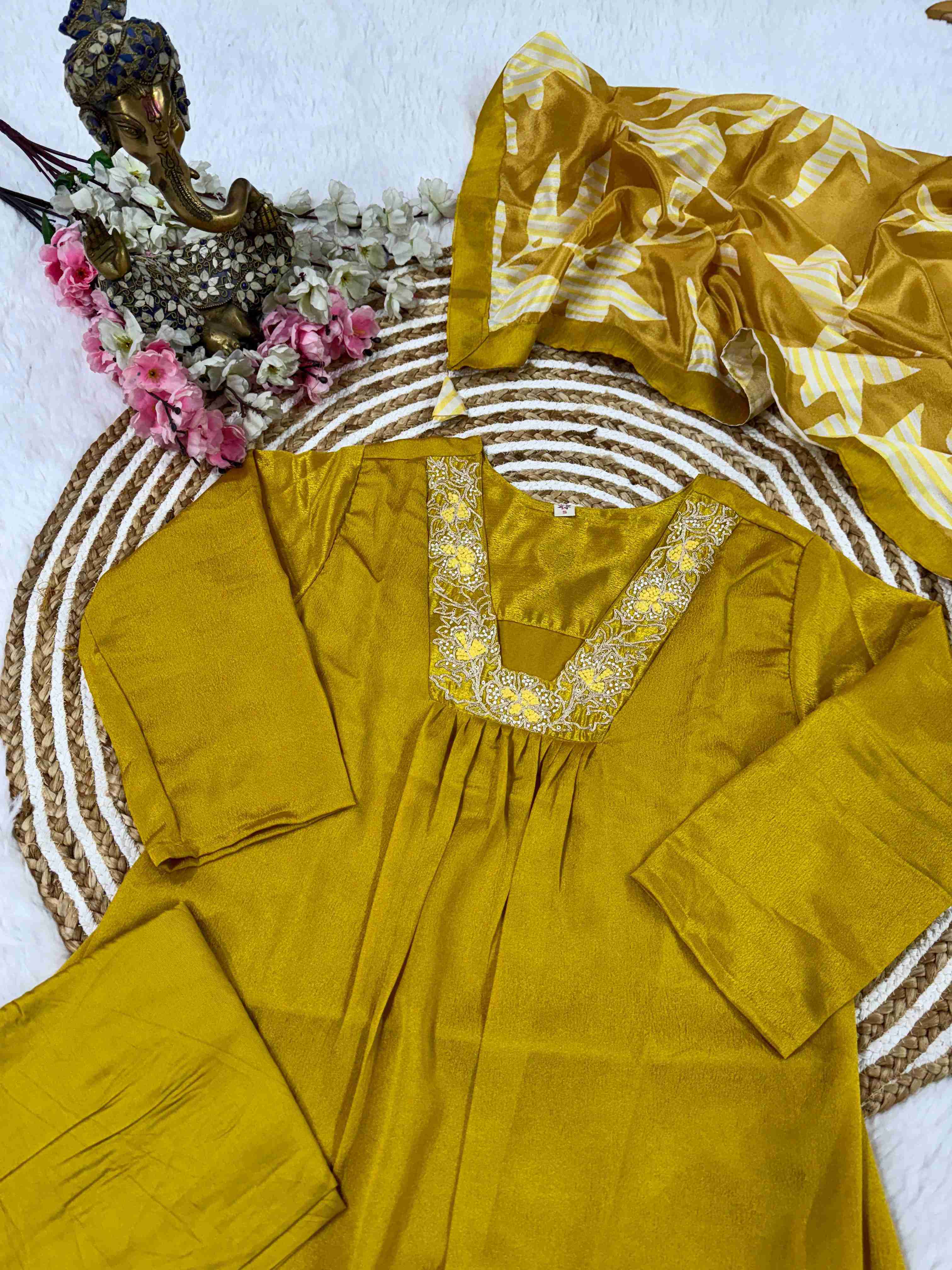 New Chinnon Silk set party wear