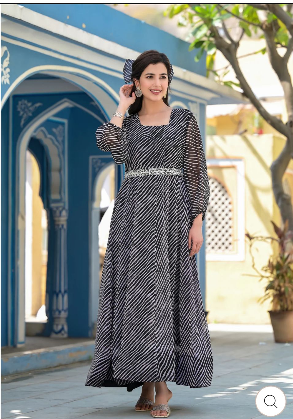 Organza Long Anarkali Kurti