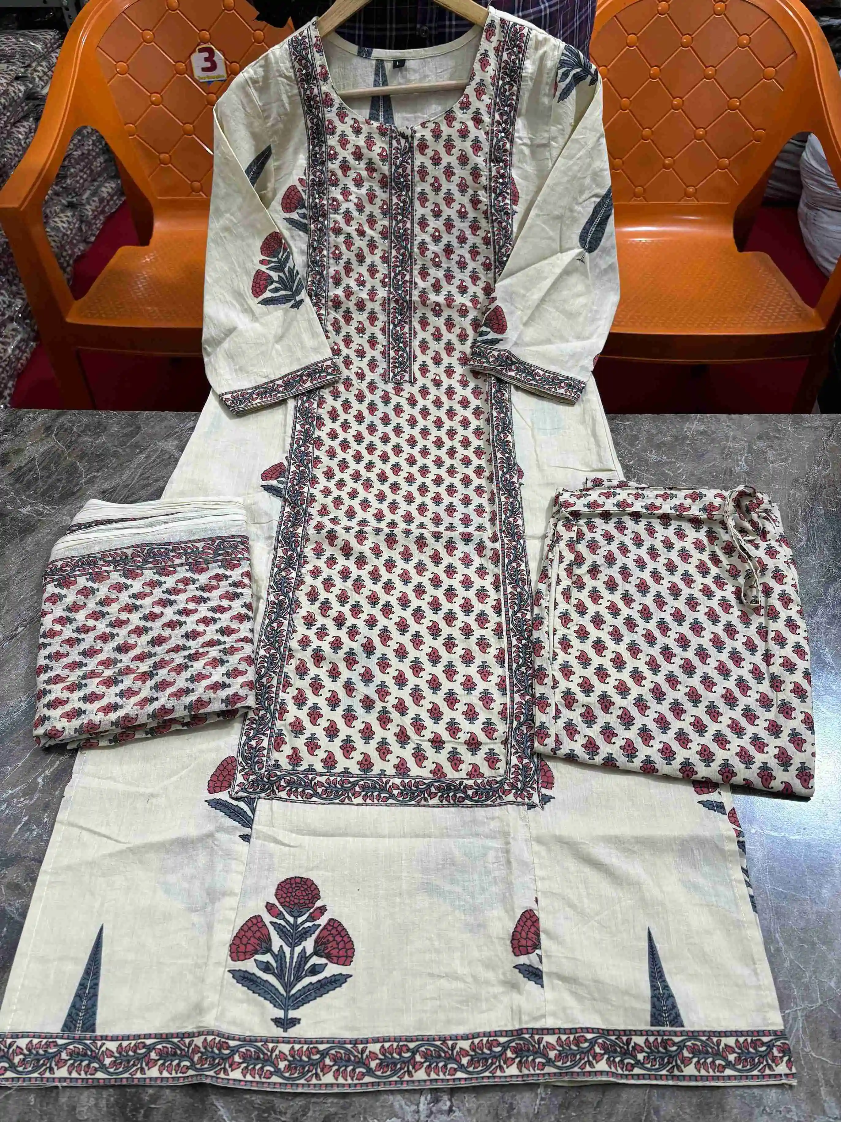 Frock style Kurti with pattern pant