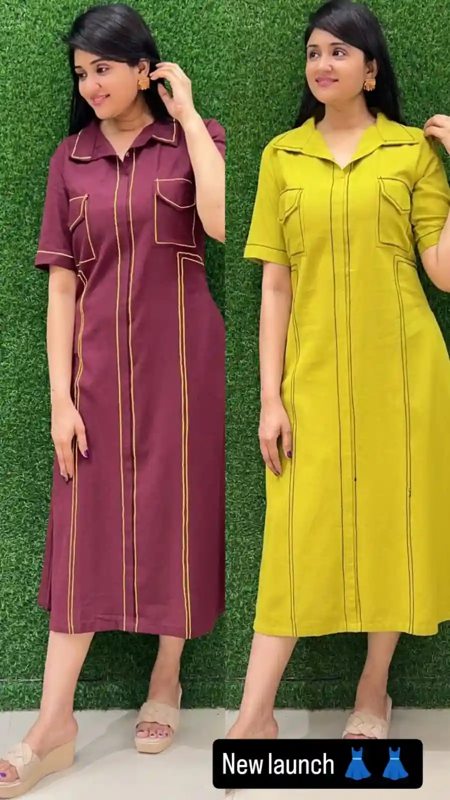 cotton slub short dress