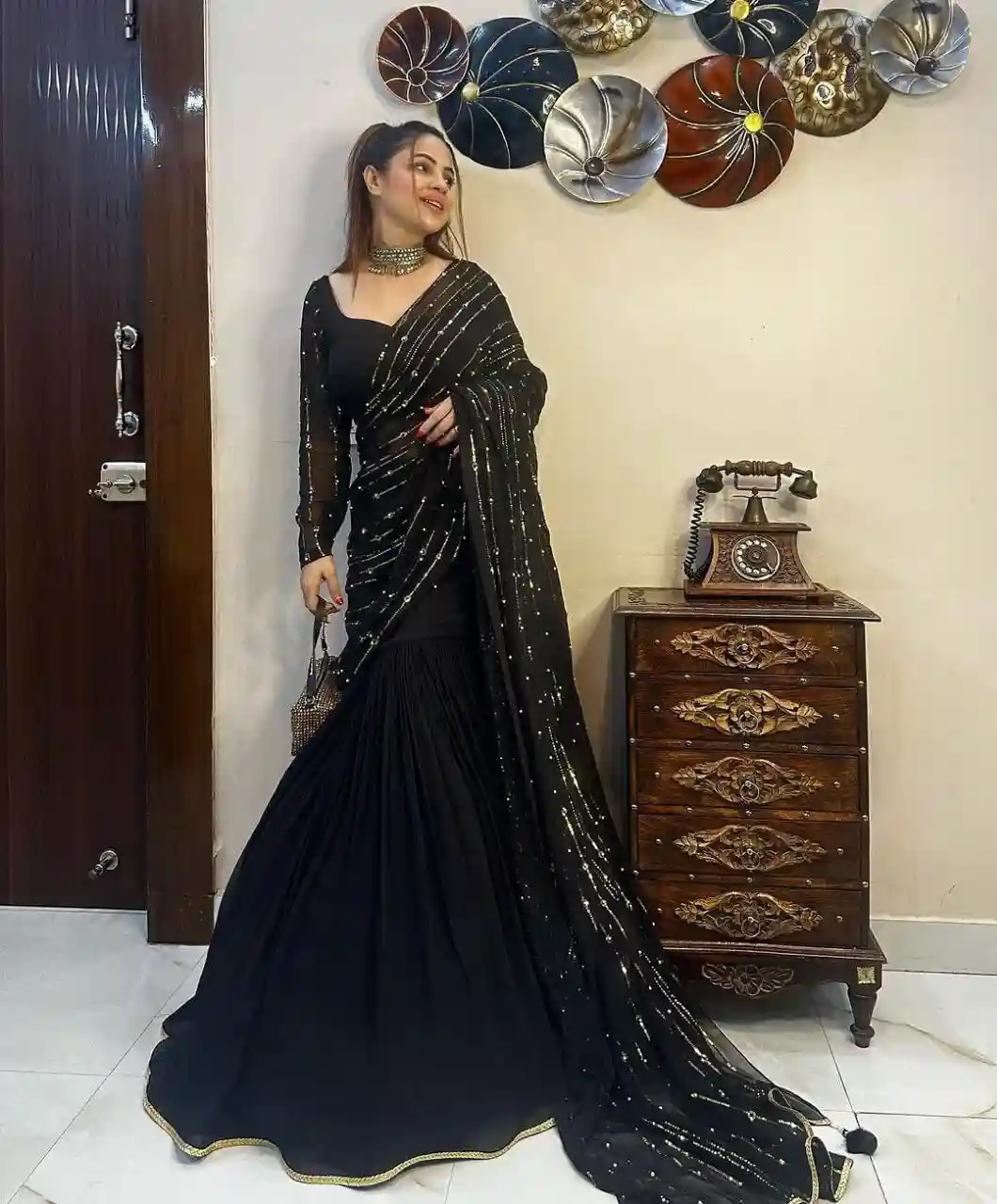 *New Super hit Sequence Embroidery Lehengha choli