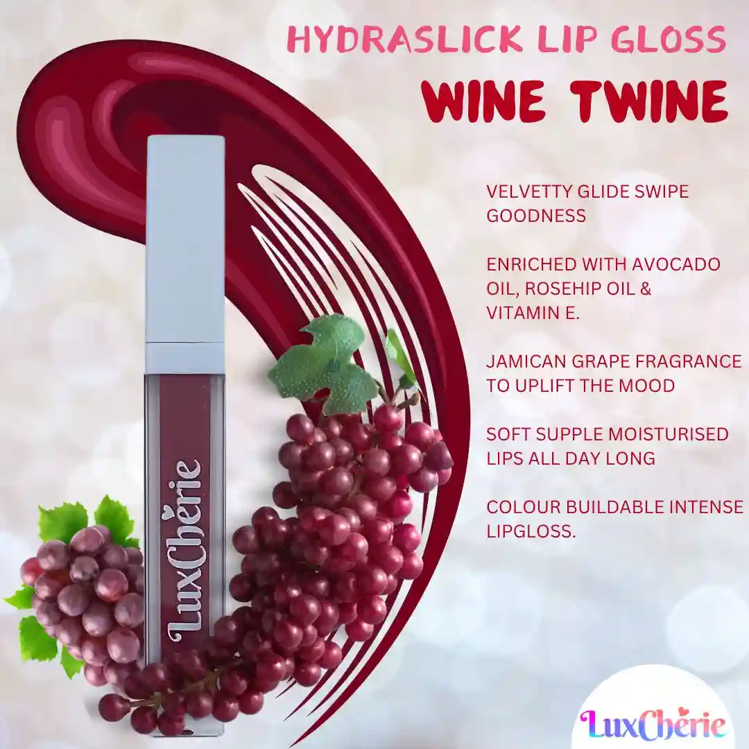 Hydraslick Lip Gloss - Wine Twine Nourishing & Buildable