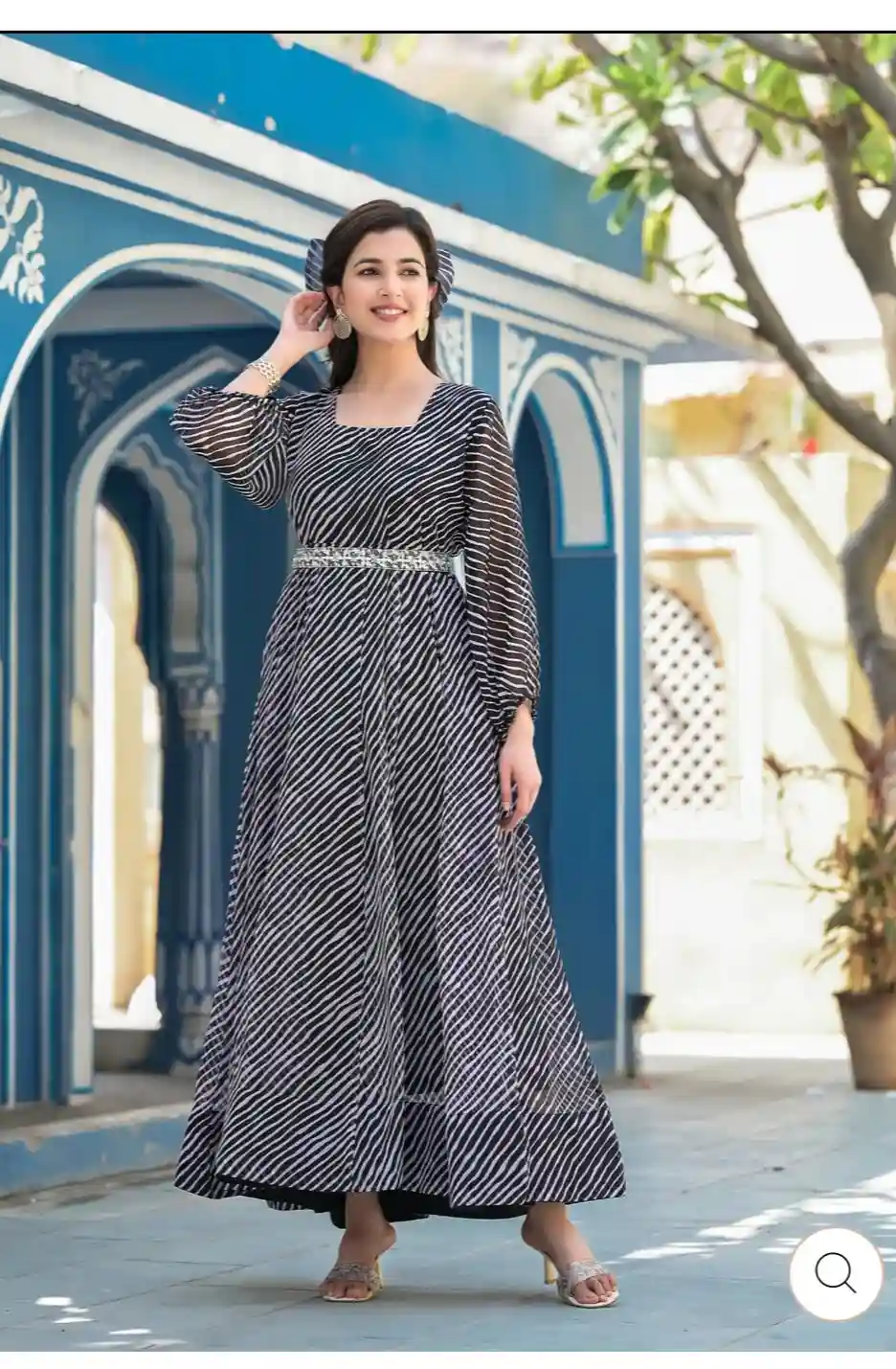 Organza Long Anarkali Kurti