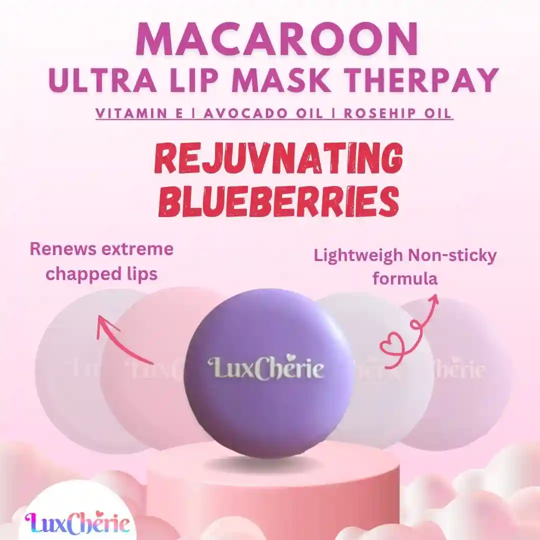 Macaroon Ultra Lip Mask Therapy - Rejuvenating Blueberries